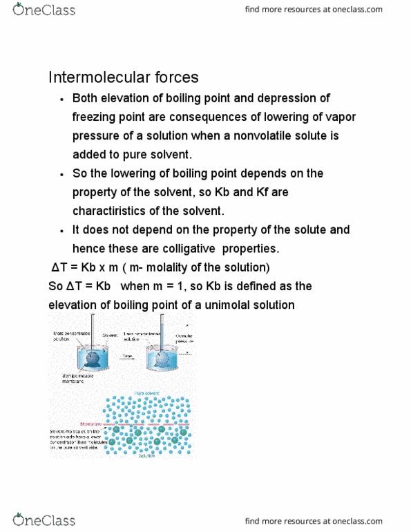 CHM120H5 Lecture Notes - Lecture 9: Intermolecular Force, Colligative Properties, Boiling Point thumbnail