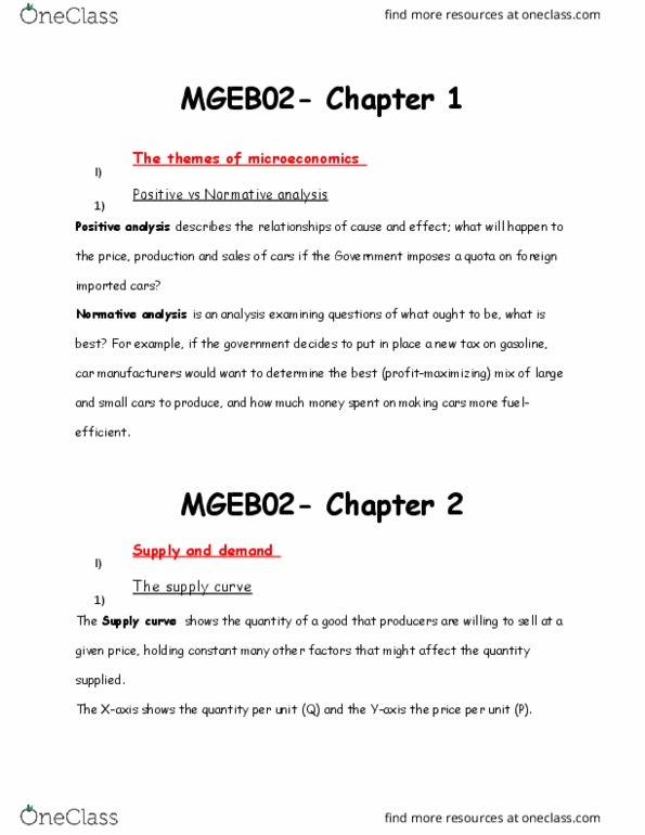 MGEB02H3 Chapter Notes - Chapter 1-2: Complementary Good, Demand Curve, Microeconomics thumbnail