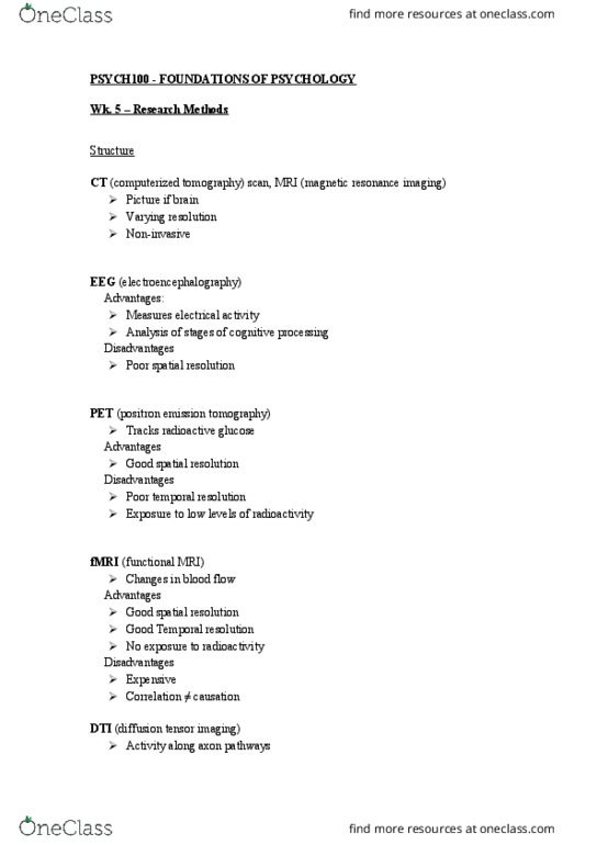 PSYC100 Lecture Notes - Lecture 5: Dopamine Receptor, Striatum, Procedural Memory thumbnail