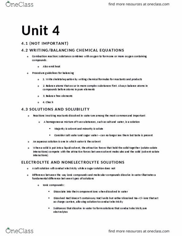 CHEM 217 Lecture Notes - Lecture 4: Sodium Bicarbonate, Electronegativity, Solubility thumbnail