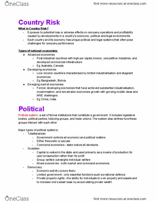 IBUS1101 Lecture Notes - Lecture 6: Protectionism, Extraterritoriality, Local Economic Development thumbnail