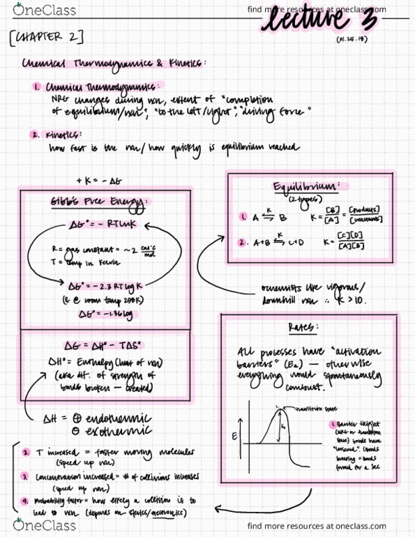 CHEM 3A Lecture Notes - Lecture 3: Rate Equation, Thermodynamics, Enthalpy thumbnail