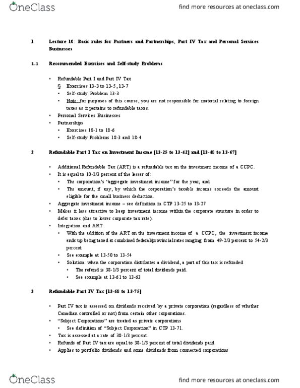 ADMS 3520 Lecture Notes - Lecture 10: Income Statement, Interest Expense, Tax Avoidance thumbnail