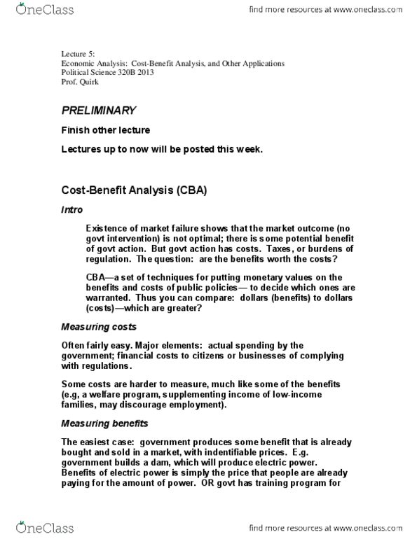 POLI 101 Lecture Notes - Market Failure, Direct Market thumbnail