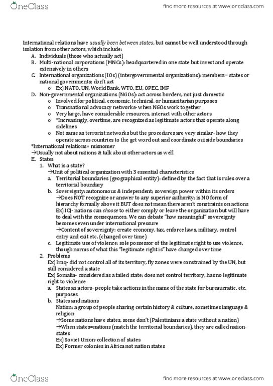 POL SCI 5 Lecture Notes - World Trade Organization thumbnail