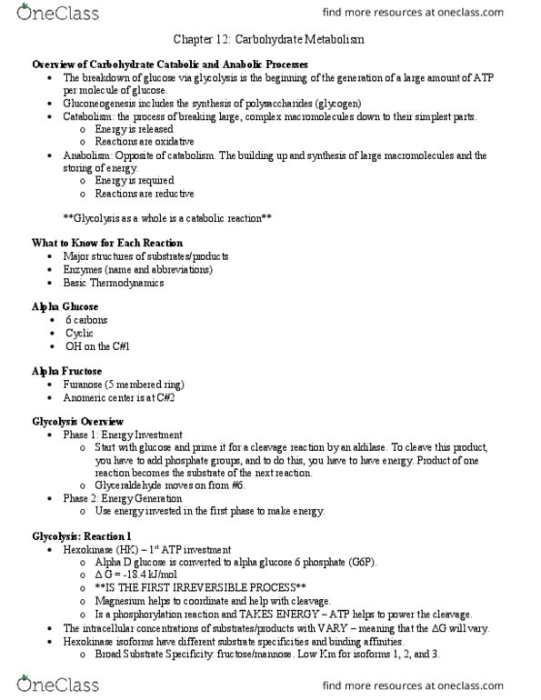 BCHM-3050 Lecture Notes - Lecture 12: Schiff Base, Aldehyde, Cyclic Adenosine Monophosphate thumbnail