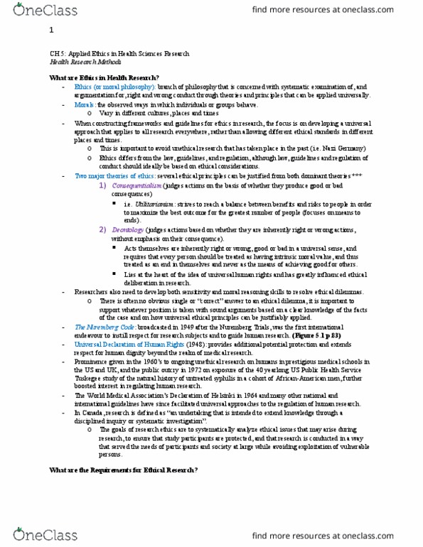 NURS 2031H Chapter Notes - Chapter 5: Global Health, Headon, Social Insurance Number thumbnail