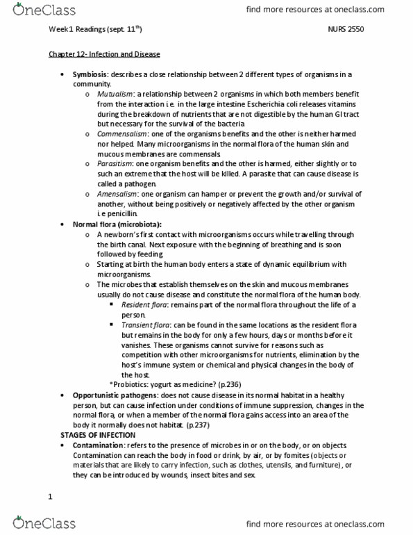 NURS 2550H Chapter Notes - Chapter 1: Mycobacterium Tuberculosis, Phagocytosis, Hair Follicle thumbnail