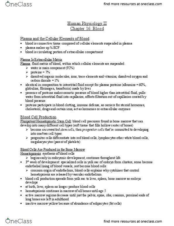 BIOL 3542 Lecture Notes - Lecture 16: Coumarin, Cross-Link, Thrombopoietin thumbnail