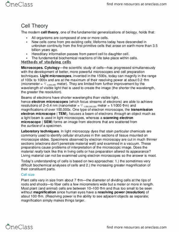 BSC 314 Lecture Notes - Lecture 3: Lipid Bilayer, Symbiogenesis, Cell Membrane thumbnail