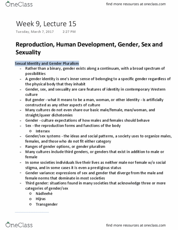 ANTH 111 Lecture Notes - Lecture 15: In Vitro Fertilisation, Population Ageing, Sex Selection thumbnail