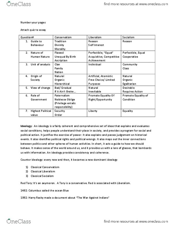 SOSC 1000 Lecture Notes - Paternalism, Oxymoron, Classical Liberalism thumbnail