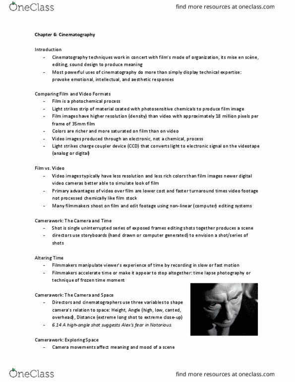 AHSS*1070 Lecture Notes - Lecture 6: Counterpoint, Orson Welles, Optical Printer thumbnail