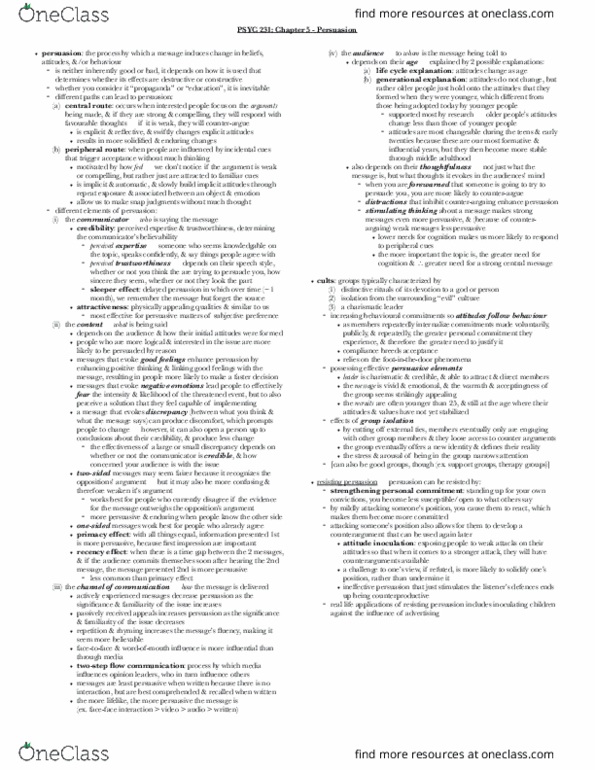PSYC 231 Chapter 5: PDF PSYC 231 Notes - Ch. 5 thumbnail