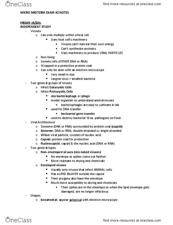 MICROM 301 Lecture Notes - Lecture 2: Lipid Bilayer, Electron Microscope, Veterinary Virology thumbnail