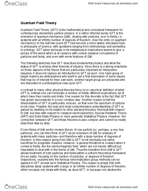 CPS 100 Lecture Notes - Lecture 6: Cartesian Coordinate System, Thermodynamic Limit, Photon thumbnail