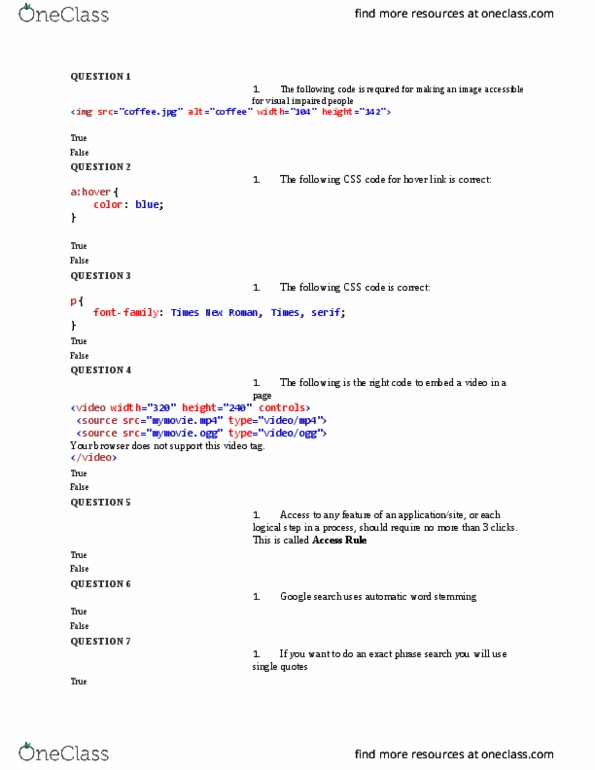 COMP 2057 Chapter Notes - Chapter 3: Html Element, Times New Roman, Stemming thumbnail