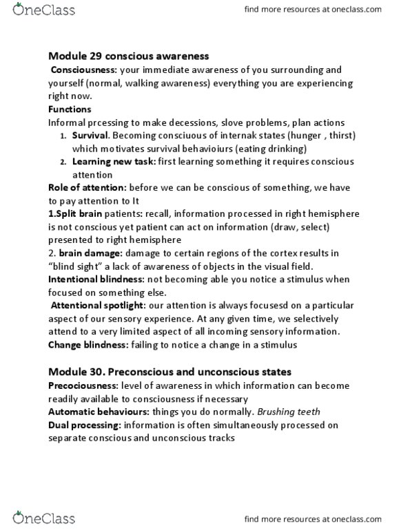 PSYC 1000 Lecture Notes - Lecture 9: Nocturnal Enuresis, Theta Wave, Implicit Memory thumbnail