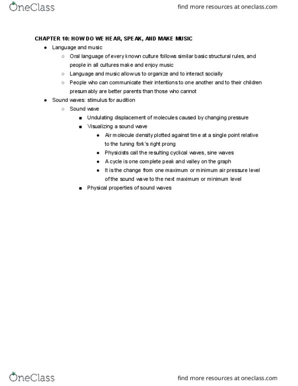 NEUR 2600 Lecture Notes - Lecture 10: Positron, Membrane Potential, Basilar Membrane thumbnail