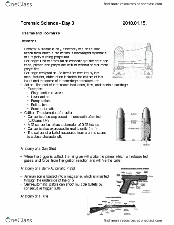 FORS-2107EL Lecture Notes - Lecture 3: Red Bullet, Bolt Action, Pump Action thumbnail