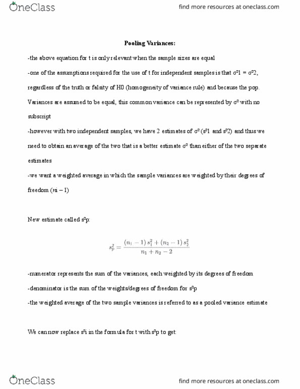 PS296 Chapter Notes - Chapter 14: Standard Deviation, Variance, Weighted Arithmetic Mean thumbnail