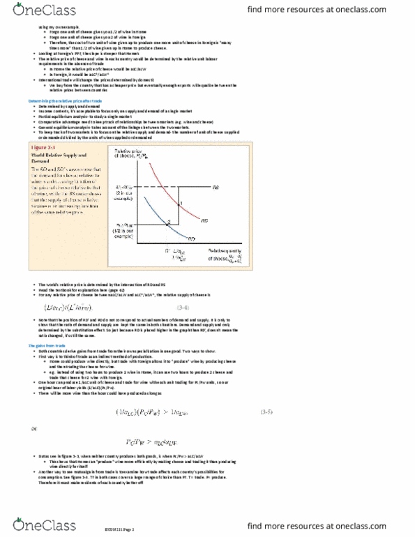 ECON 202 Lecture Notes - Lecture 5: Absolute Advantage, General Equilibrium Theory, International Trade thumbnail