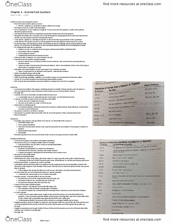 AFM362 Lecture Notes - Lecture 5: Property Income, Contingent Liability, Deferral thumbnail