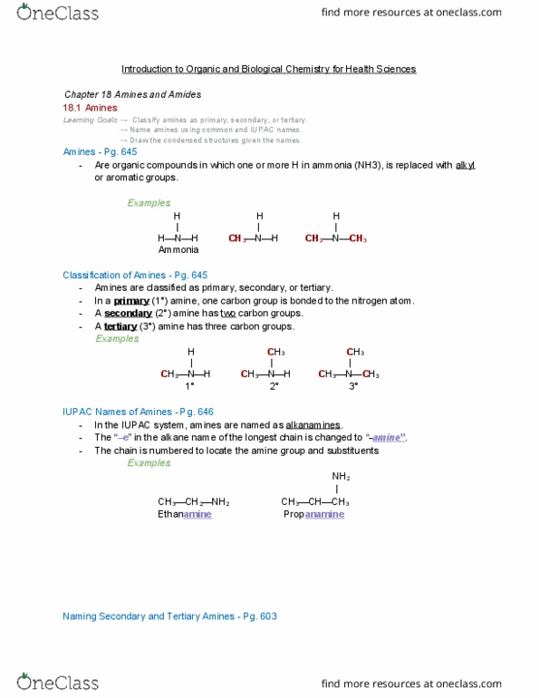 BIOC 1303 Lecture 8: Ch. 18 Amines and Amides thumbnail