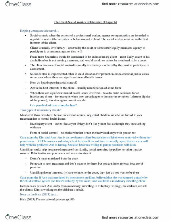 SWRK 1000H Lecture Notes - Lecture 5: Problem Solving, Critical Thinking, Personal Boundaries thumbnail