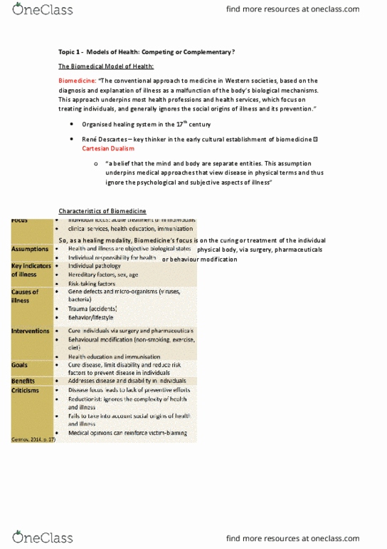 NURS1003 Lecture Notes - Lecture 1: Sustainable Development Goals, World Health Organization, Coronary Artery Disease thumbnail