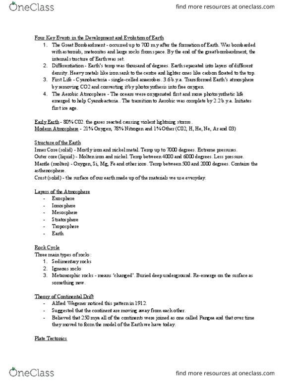 EPSCIE120 Lecture Notes - Lecture 2: Subduction, Plate Tectonics, Heavy Metals thumbnail