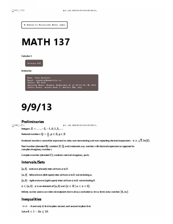 MATH137 Lecture Notes - Inverse Function, Hypotenuse, Even And Odd Functions thumbnail