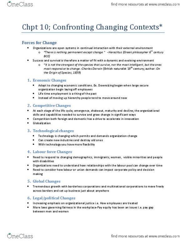 ADMS 1000 Chapter Notes - Chapter 10: Visible Minority, Infor thumbnail