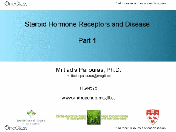 PHGY 502 Lecture Notes - Lecture 10: Steroid Hormone Receptor, Pcaf, Progestin thumbnail