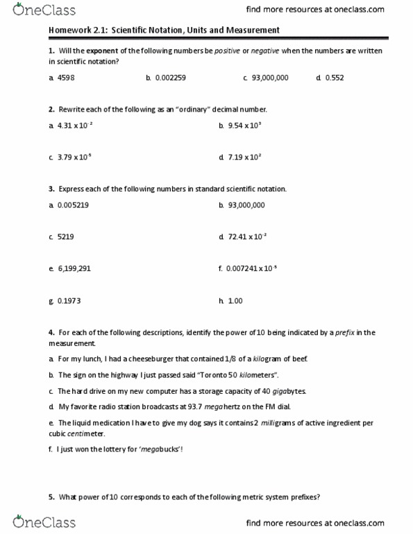 CHEM 24112 Chapter Notes - Chapter 2: Linoleum, Scientific Notation, Hertz thumbnail