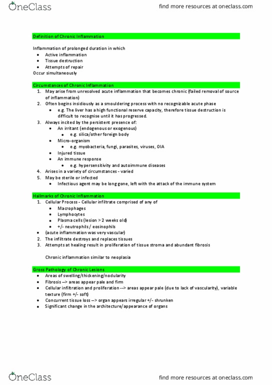 BMS314 Lecture Notes - Lecture 18: World Population, Caseous Necrosis, Endothelium thumbnail