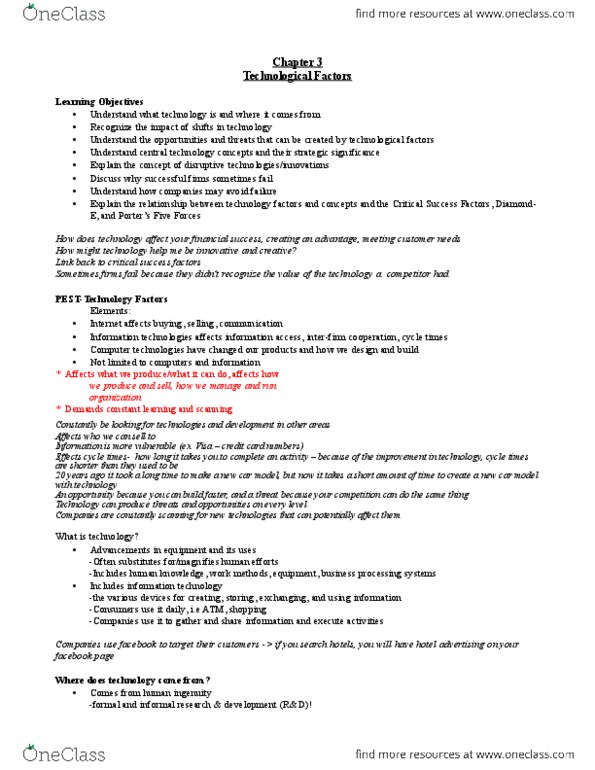 BU111 Lecture Notes - Critical Success Factor, Customer Switching, Switching Barriers thumbnail