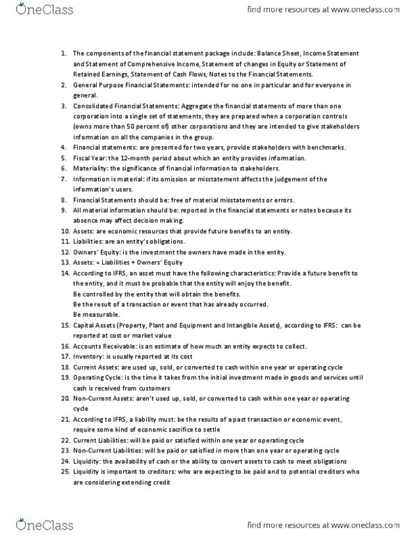 ACC 110 Chapter Notes - Chapter 2: Current Liability, Financial Statement, Income Statement thumbnail