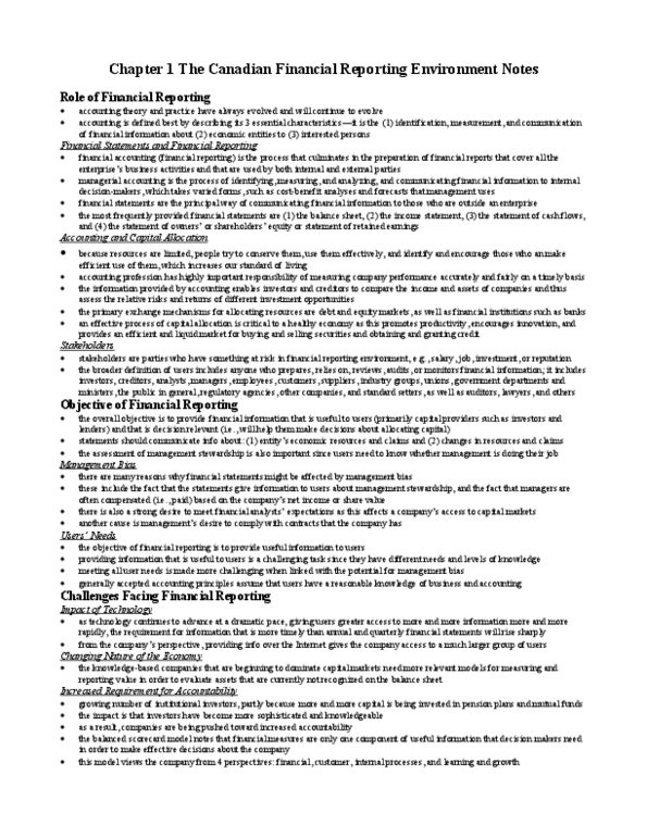 MGAC01H3 Chapter Notes - Chapter 1: Financial Statement, Income Statement, Management Accounting thumbnail