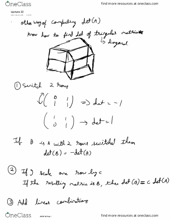 MATH 308 Lecture 22: Lecture 22 thumbnail