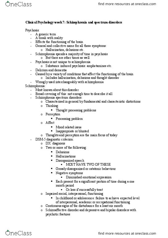 KHA 305 Lecture Notes - Lecture 7: Multidisciplinary Approach, Clang, Substance Abuse thumbnail