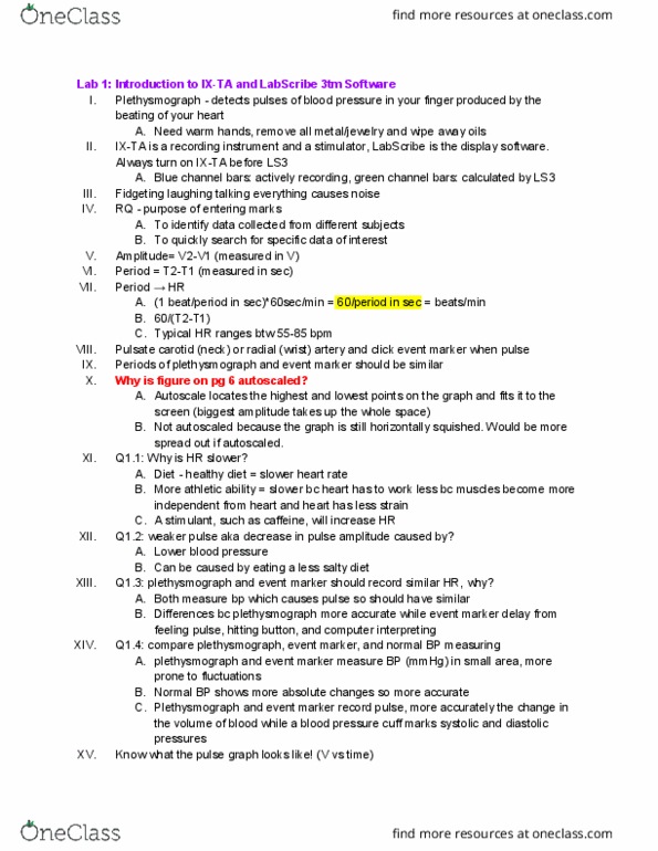 CAS BI 315 Chapter Notes - Chapter 1: Sphygmomanometer, Plethysmograph, Fidgeting thumbnail