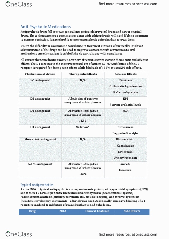 MEDI7111 Lecture Notes - Lecture 5: Heme, Haloperidol, Agranulocytosis thumbnail
