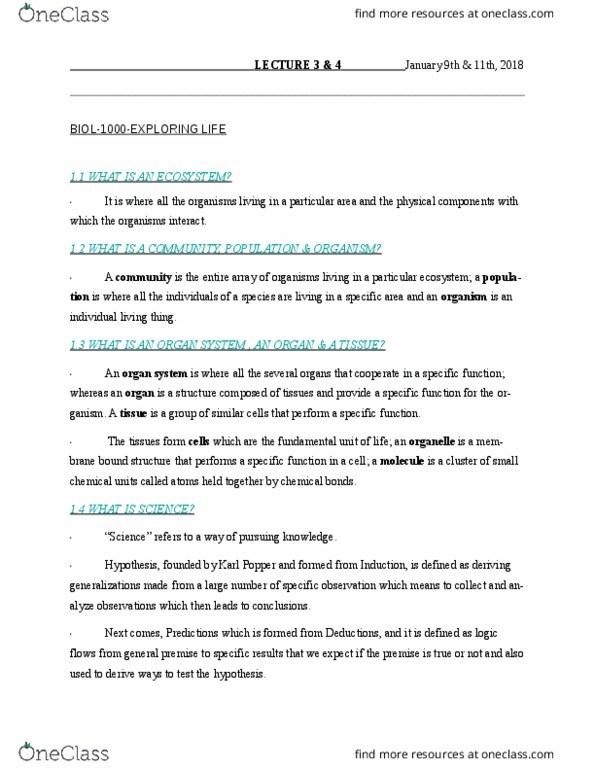 BIOL 1000 Lecture Notes - Lecture 3: Pesticide Resistance, Antimicrobial Resistance, Selective Breeding thumbnail