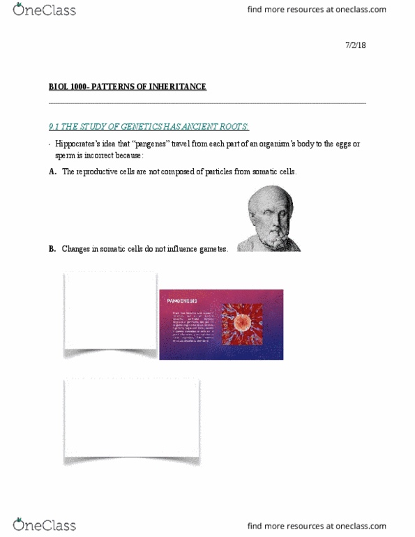 BIOL 1000 Lecture Notes - Lecture 10: Quantitative Trait Locus, Miscarriage, Dic Entertainment thumbnail