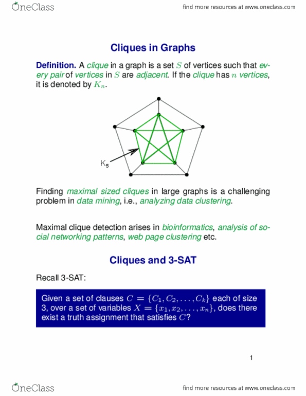 CSCA67H3 Lecture Notes - Boolean Satisfiability Problem, Natural Number, Cluster Analysis thumbnail