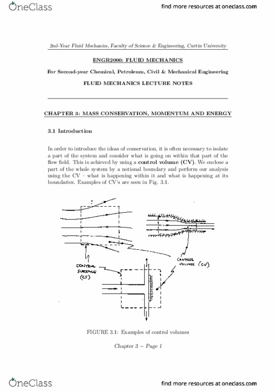 ENGR2000 Lecture Notes - Lecture 3: Trac, Reynolds Transport Theorem, Curtin University thumbnail