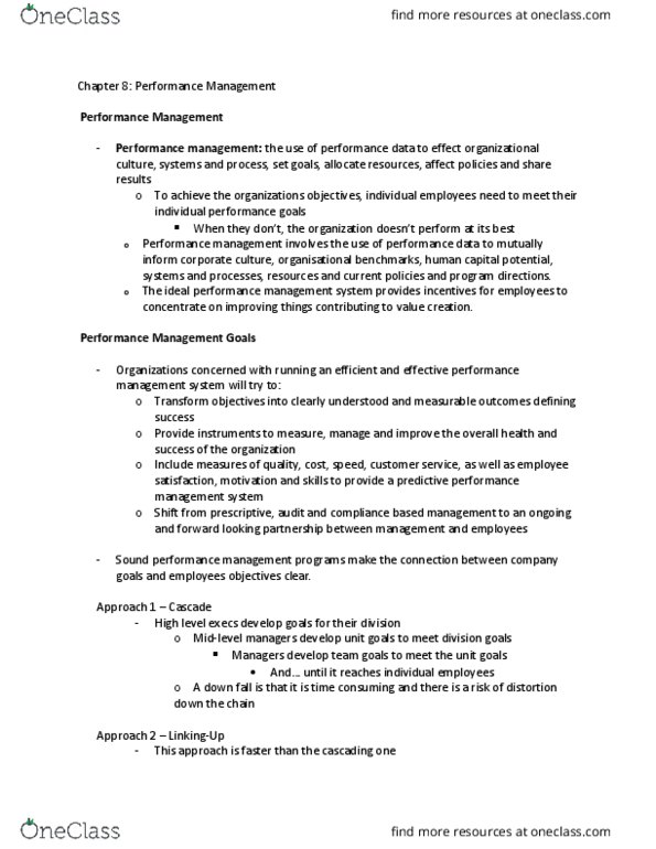 BU354 Chapter Notes - Chapter 8: Job Analysis, Business Process, Business Process Reengineering thumbnail