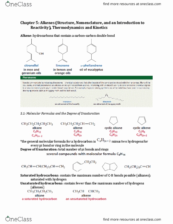 AS.030.205 Chapter Notes - Chapter 5: Nucleophile, Exothermic Process, Electrophilic Addition thumbnail