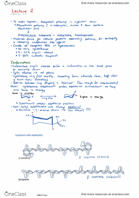 CHEM2202 Lecture Notes - Lecture 2: Stereochemistry, Bioavailability, Hmg-Coa Reductase thumbnail